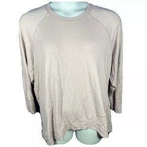 Workshop Sweatshirt Crossed Hem Pink Plus size 3X